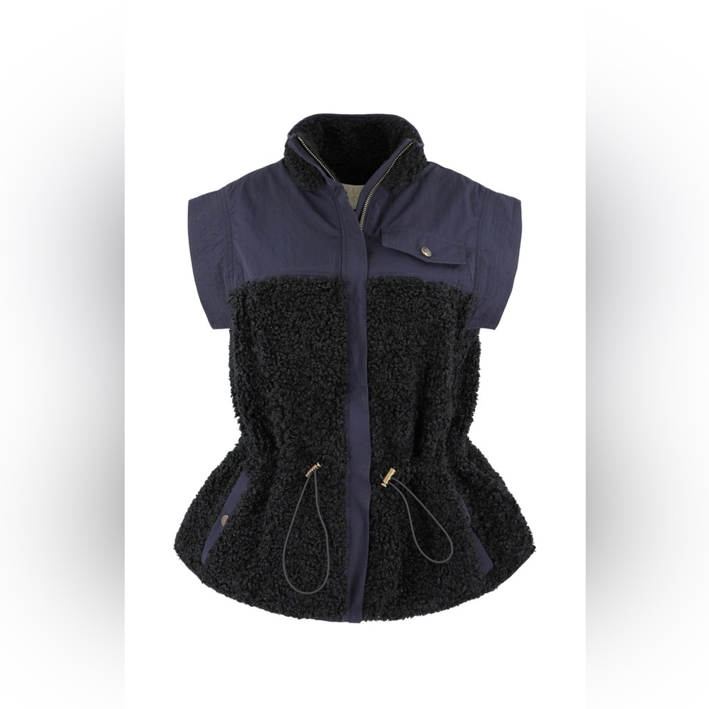 NWT Ulla Johnson Tariet Vest Black and Navy Size Small